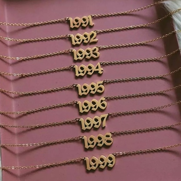Golden 1997 Old School Birth Year Necklace - Picture 2 of 3